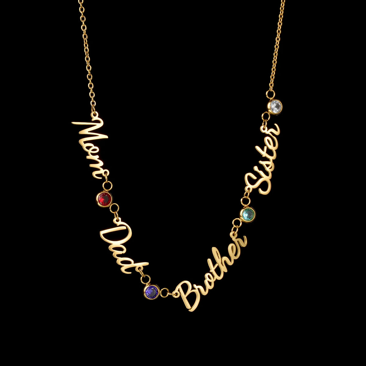 Personalized 2-Layer Waist Chain with Name and Zircon – view 22