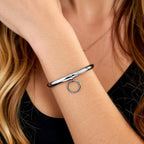 Polished Locking Cuff Bangle with Removable O-Ring – view 8