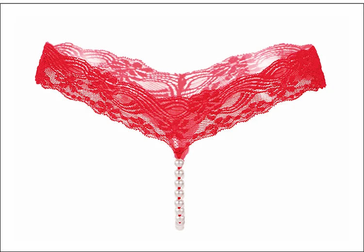 Lace Pearl Panties – Low-Rise with Pearl Strand – view 8