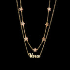 Personalized 2-Layer Waist Chain with Name and Zircon – view 25