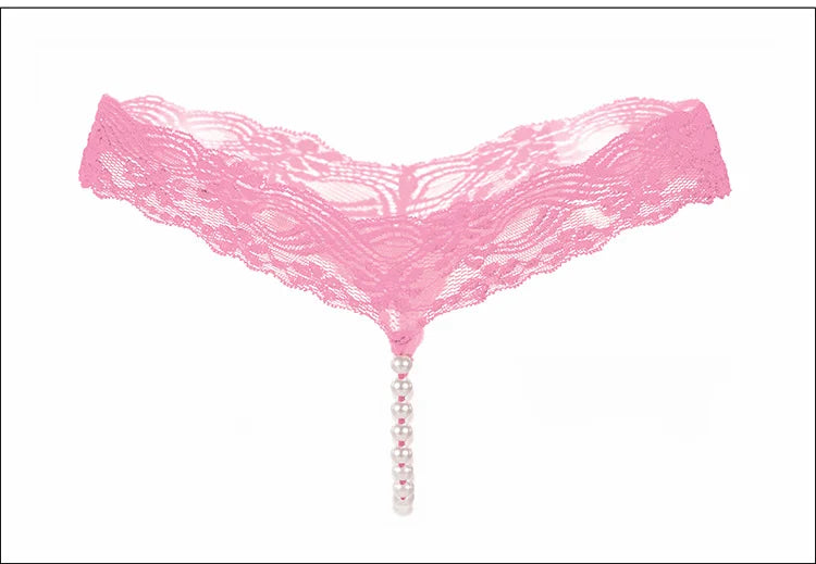 Lace Pearl Panties – Low-Rise with Pearl Strand – view 10