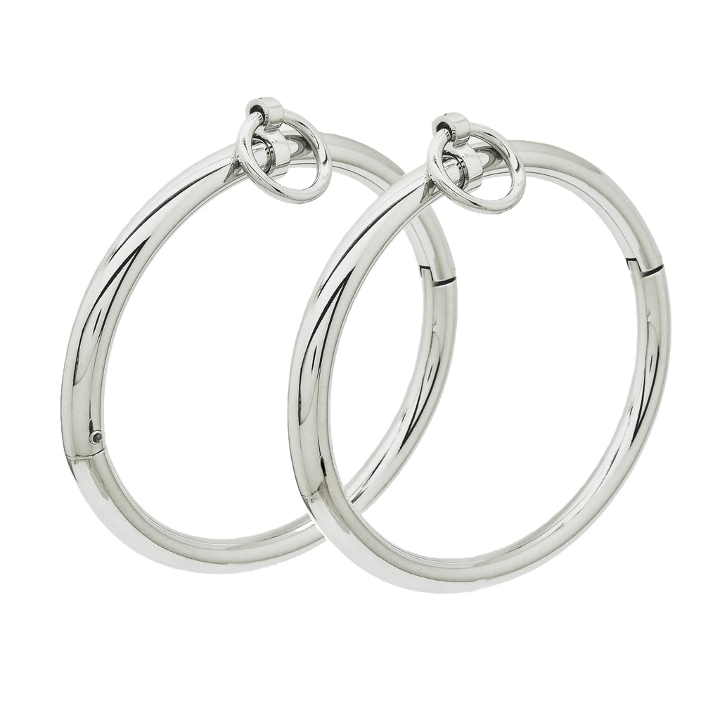 Polished Locking Cuff Bangle with Removable O-Ring – view 10