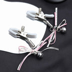 Pearl Bow Nipple Clamps with Small Bell – view 17