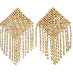 Fringed Rhinestone Pasties – Gold or Silver Tassels – view 7