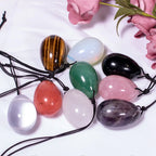 Rose Quartz Yoni Egg Set with Jade and Obsidian – view 7