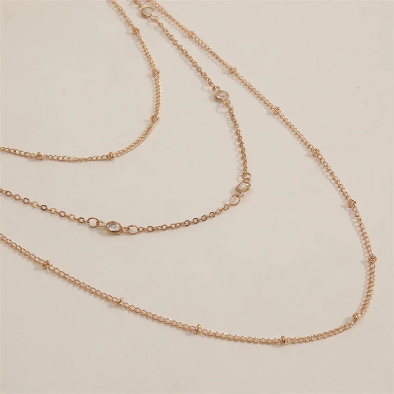 Rhinestone Back Chain Necklace – Backless Body Jewelry – view 14