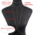 Rhinestone Back Chain Necklace – Backless Body Jewelry – view 26