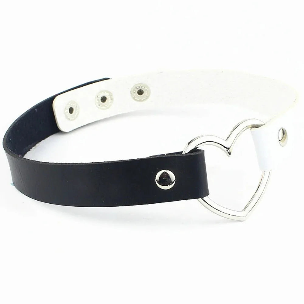Heart Lock Choker with Key – Faux Leather, 8 Colours – view 28