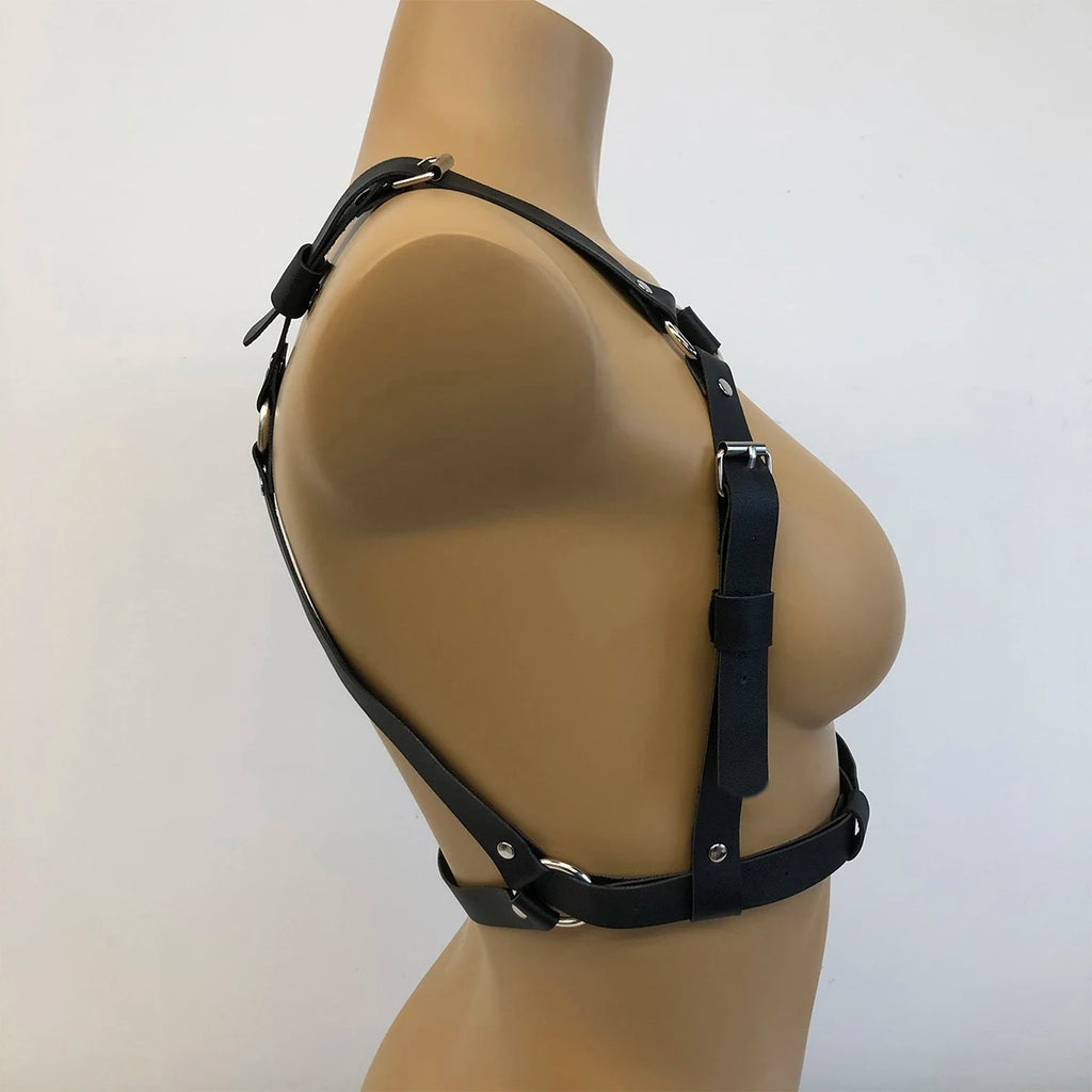 Leather Chest Harness Belt – Suspender Strap – view 2