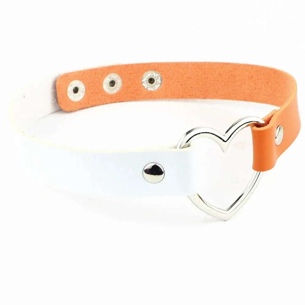 Heart Lock Choker with Key – Faux Leather, 8 Colours – view 22