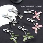 Pearl Bow Nipple Clamps with Small Bell – view 2