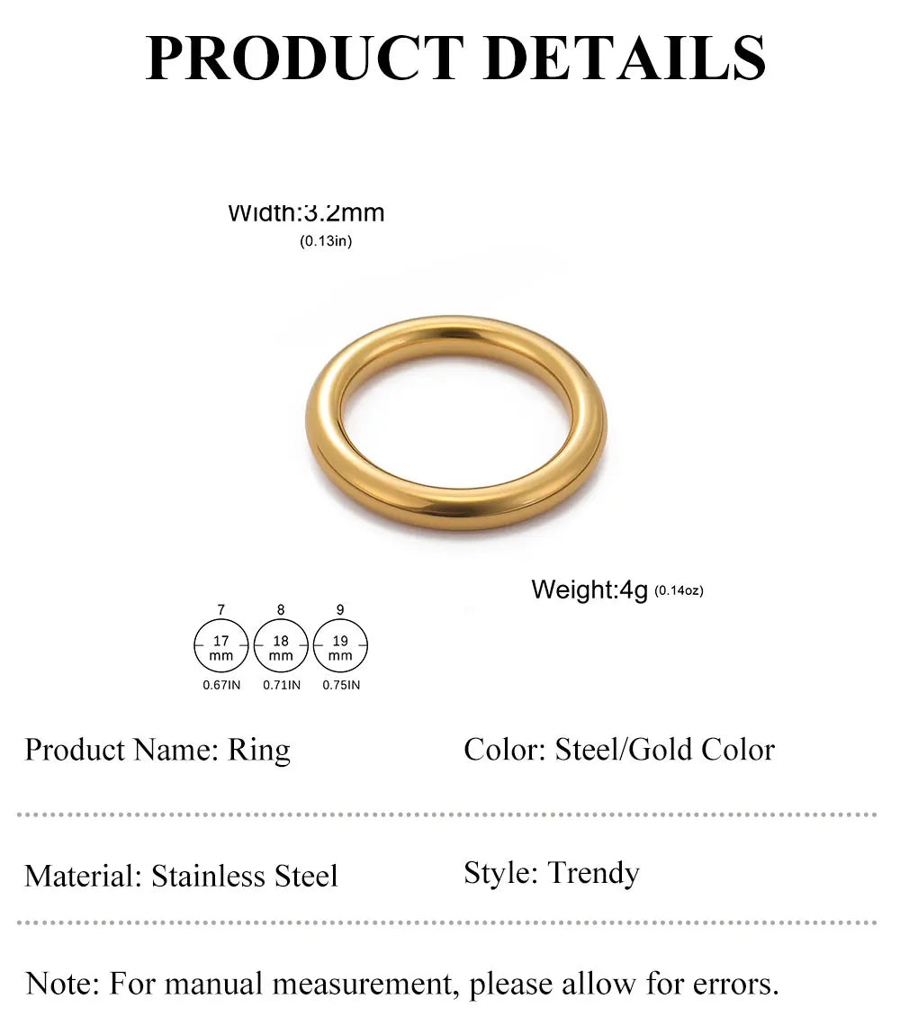 Minimalist O Ring – Gold or Silver Stainless Steel – view 7