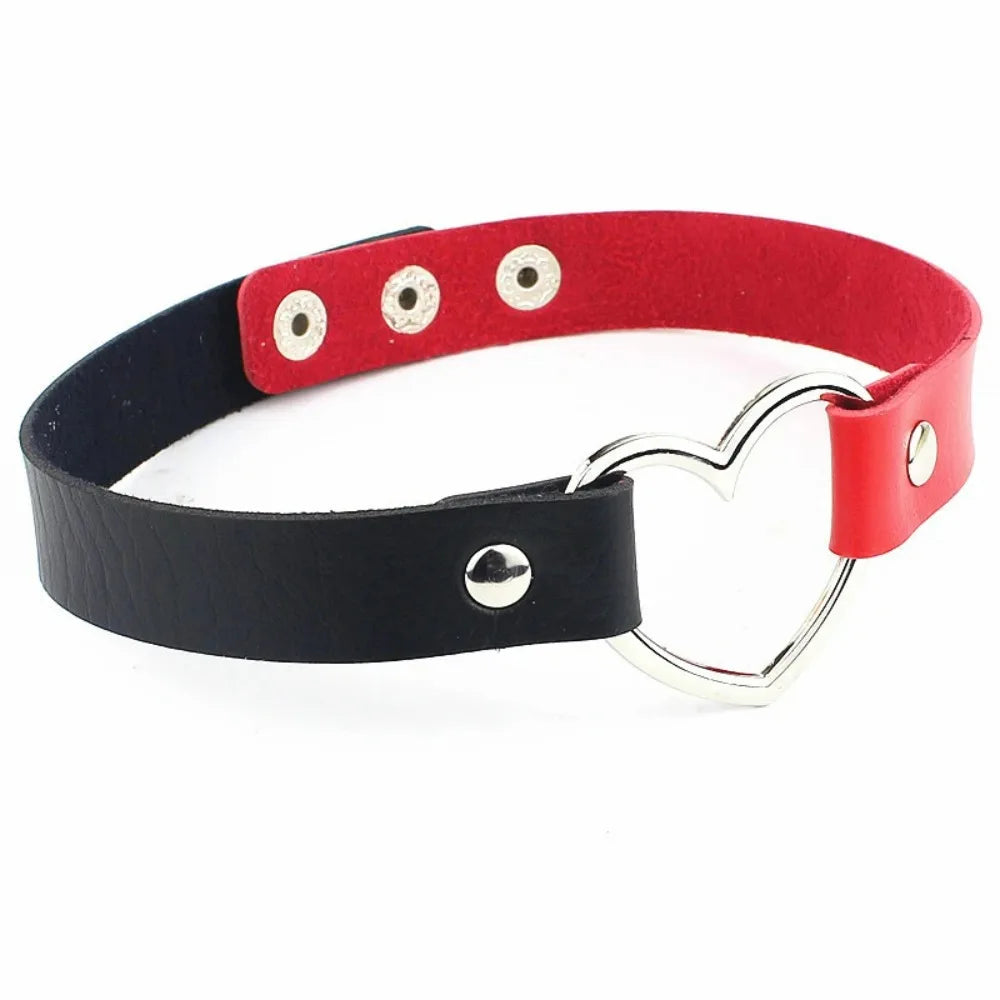 Heart Lock Choker with Key – Faux Leather, 8 Colours – view 27