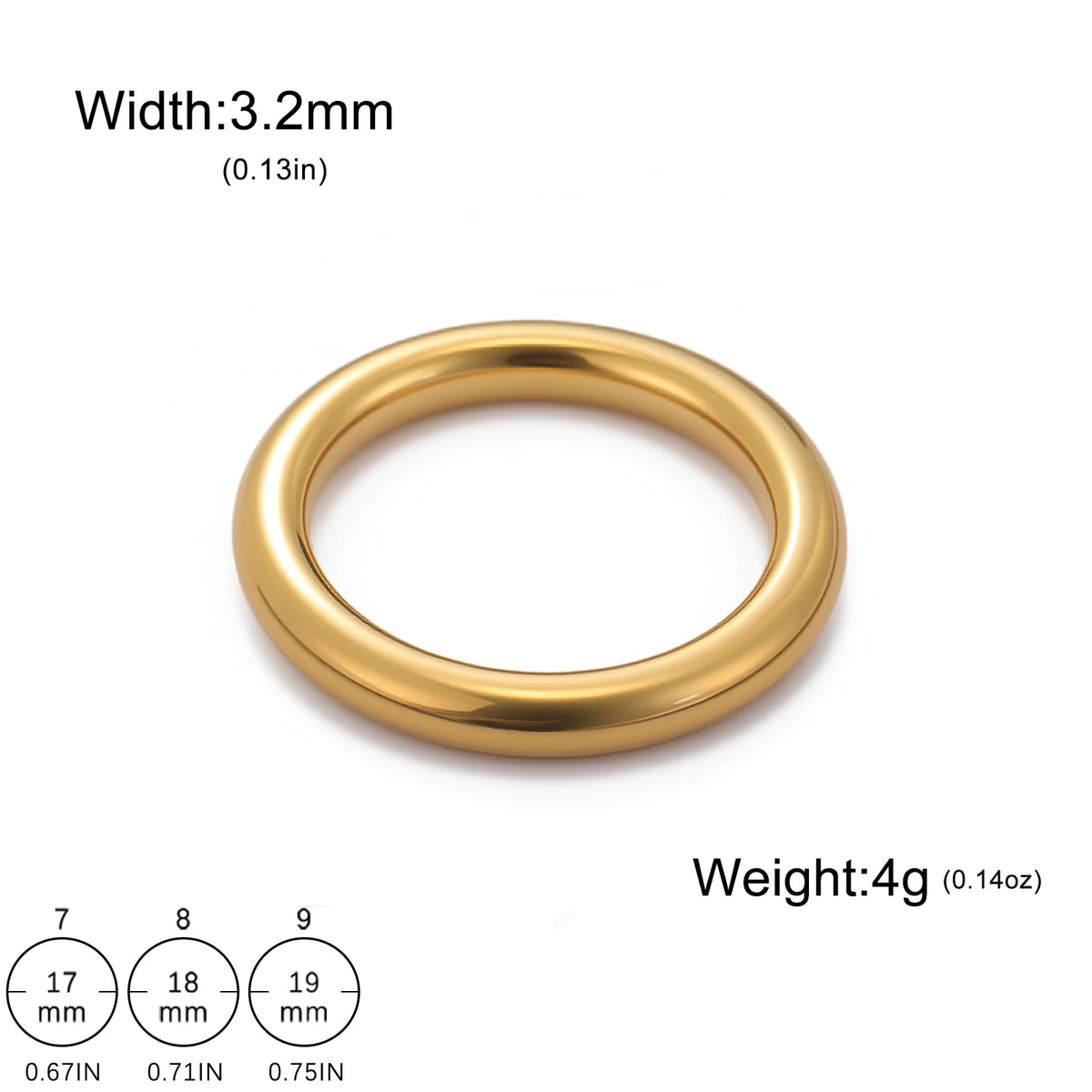 Minimalist O Ring – Gold or Silver Stainless Steel – view 15