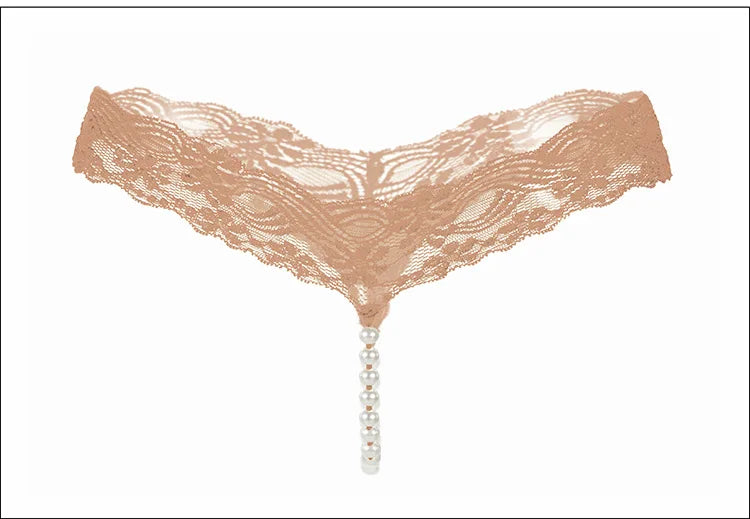 Lace Pearl Panties – Low-Rise with Pearl Strand – view 12