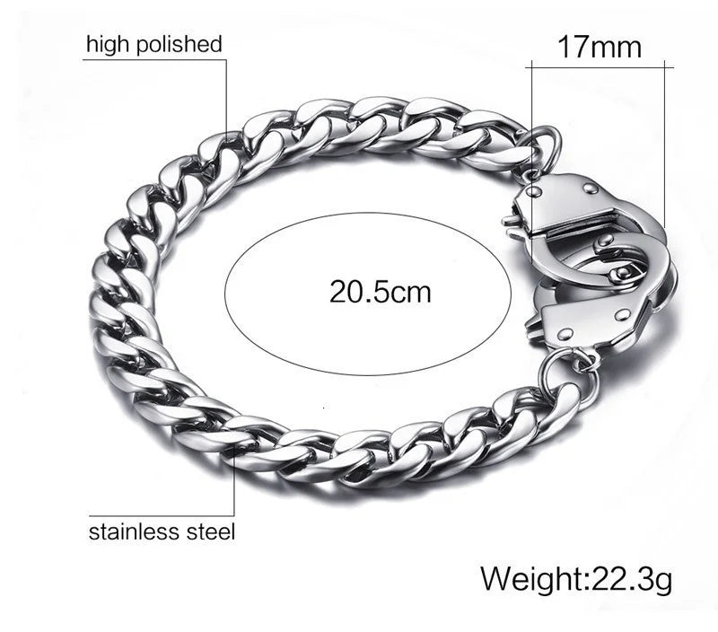 Handcuff Bracelet in Stainless Steel – view 7