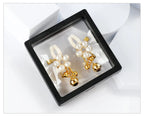 Pearl Petal Nipple Clamps – Gold, with Chain or Bells – view 15