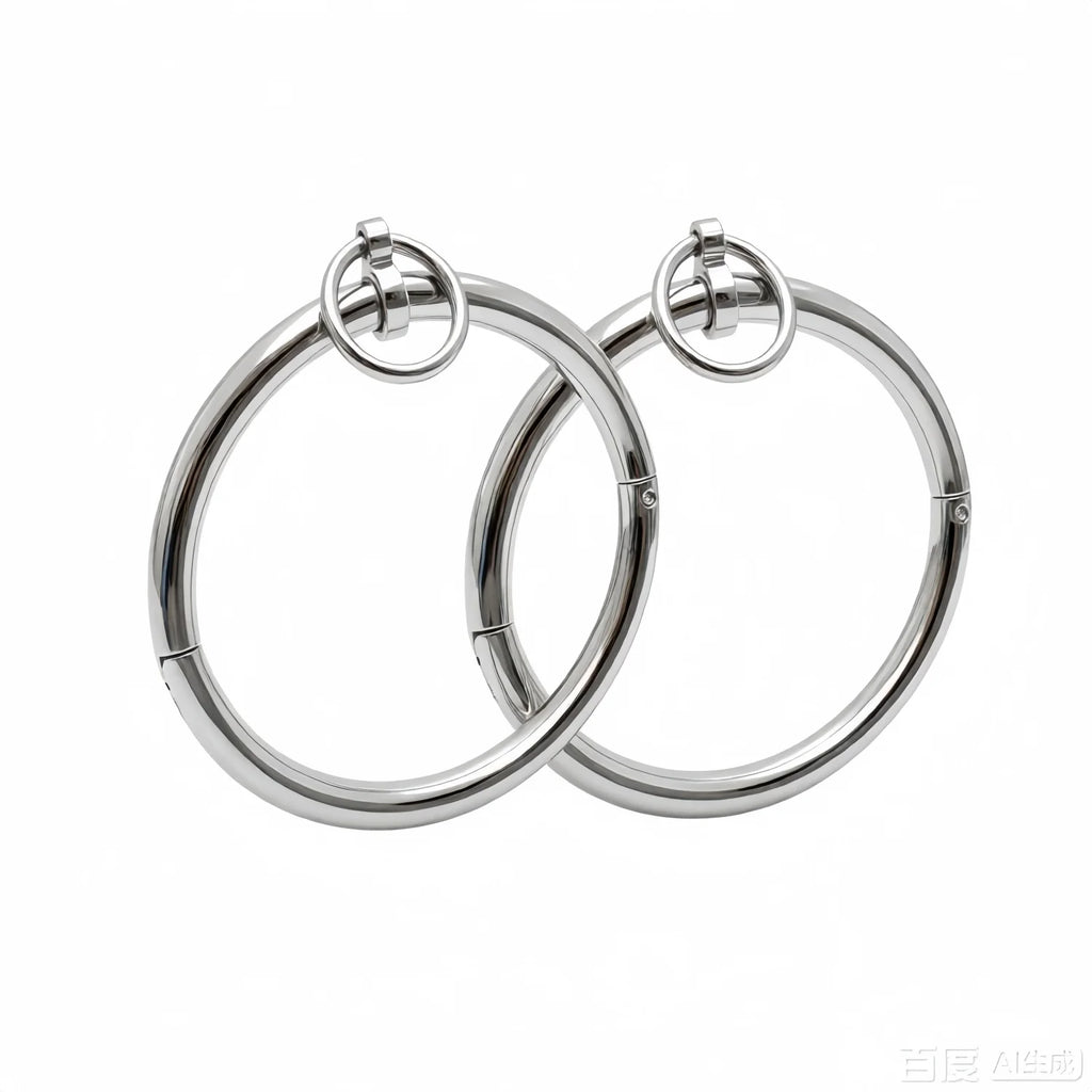 Polished Locking Cuff Bangle with Removable O-Ring – view 5