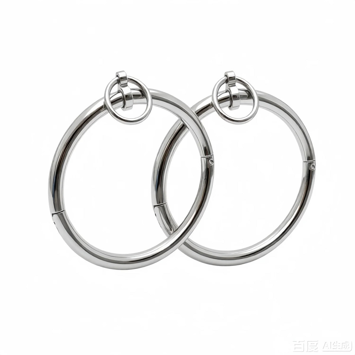 Polished Locking Cuff Bangle with Removable O-Ring – view 5