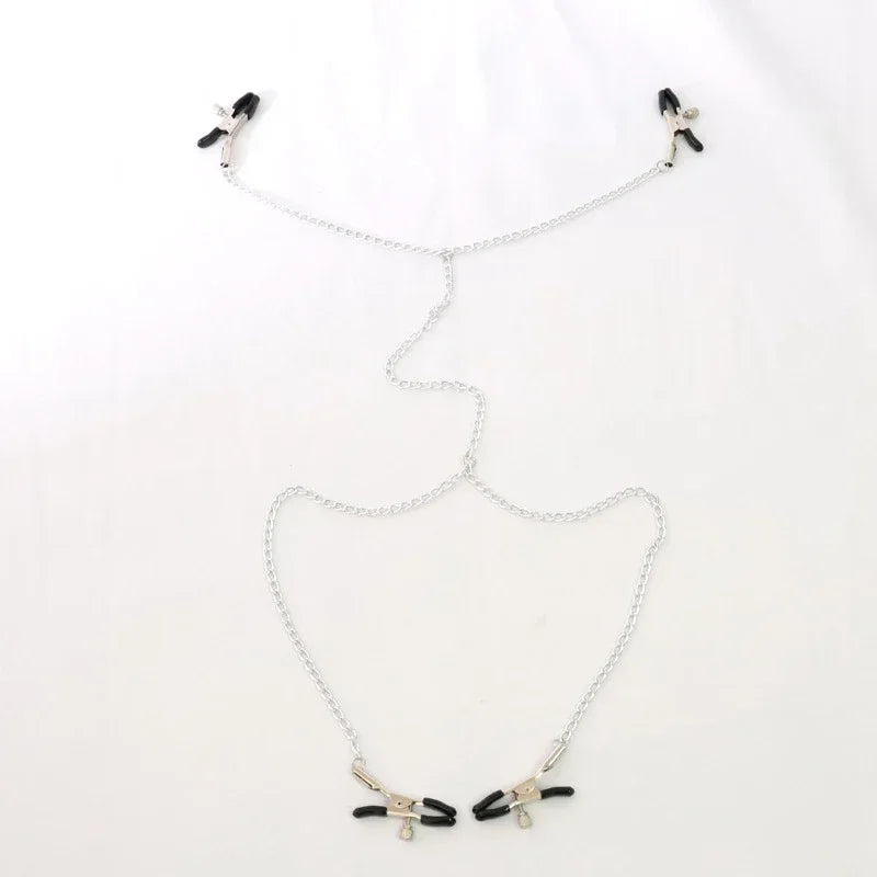 Adjustable Nipple Clamps with Chain – 4 Styles – view 5