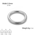 Minimalist O Ring – Gold or Silver Stainless Steel – view 14