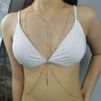 Multi-Layer Body Chain in Stainless Steel – Bead and Bar Links – view 4