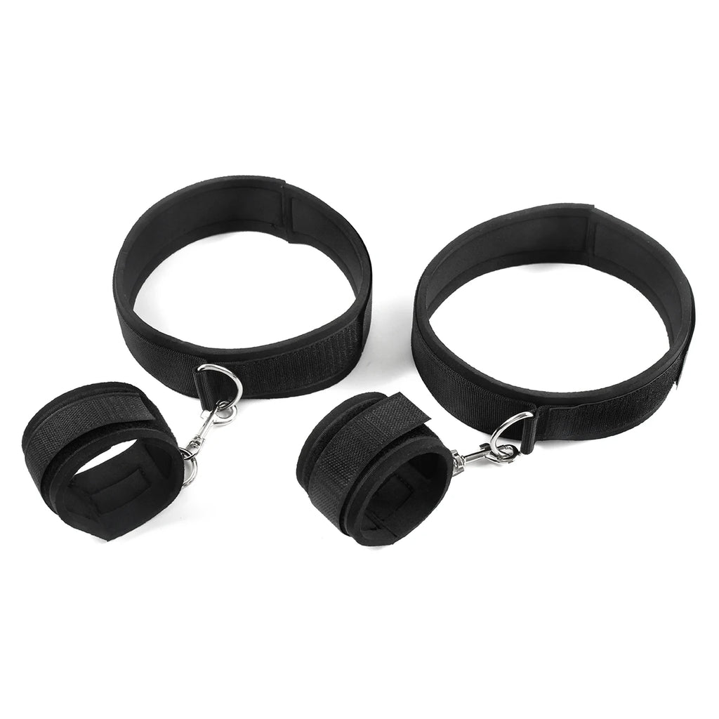 Wrist to Thigh Restraint Set – Soft Padded Bondage Cuffs – view 2