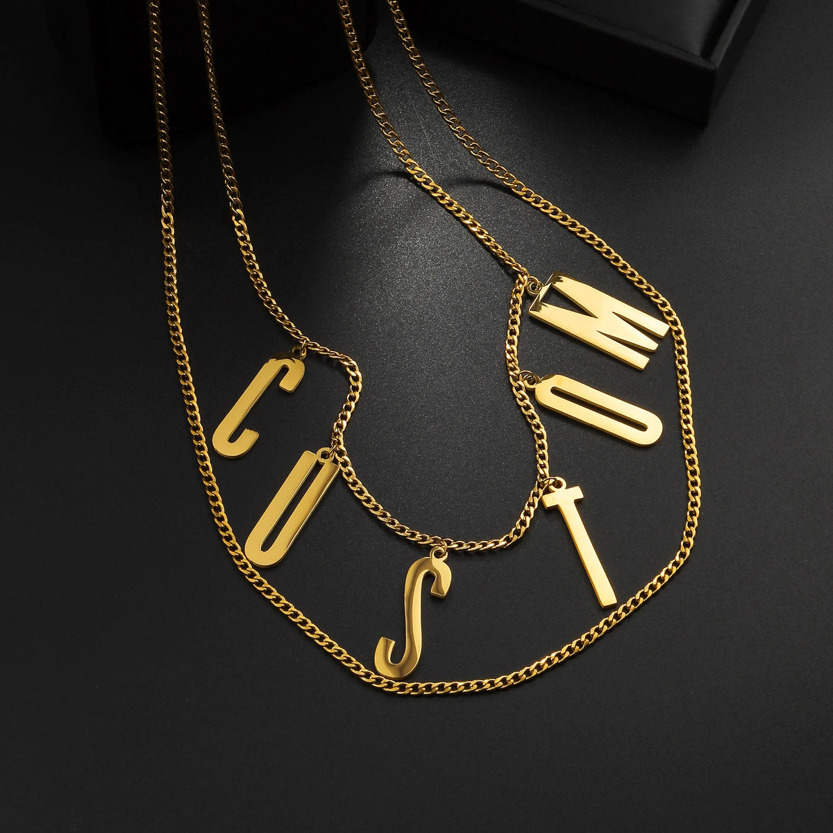 Personalized 2-Layer Waist Chain with Name and Zircon – view 23