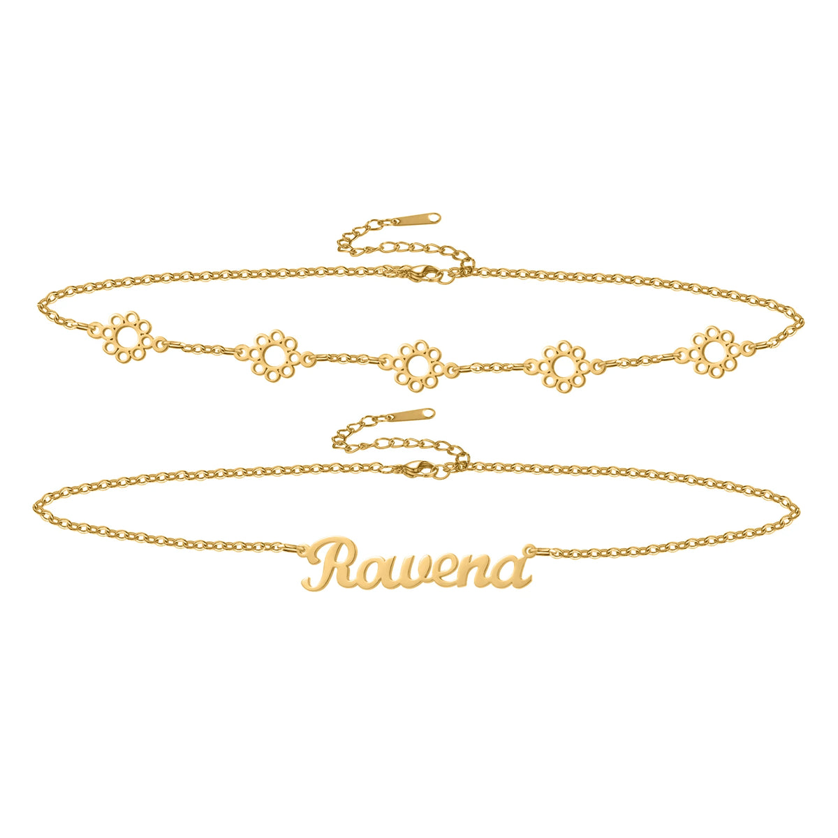 Custom Name Waist Chain – 18k Gold Plated Stainless Steel – view 4