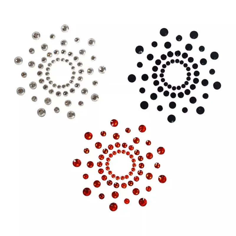 Rhinestone Pasties with Clear Adhesive – 1 or 2 Pairs – view 2