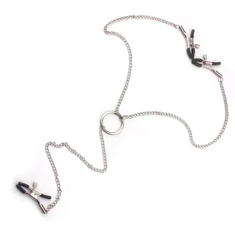 Adjustable Nipple Clamps with Chain – 4 Styles – view 2