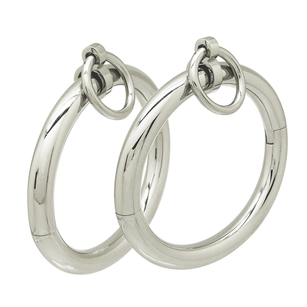 Polished Locking Cuff Bangle with Removable O-Ring – view 3