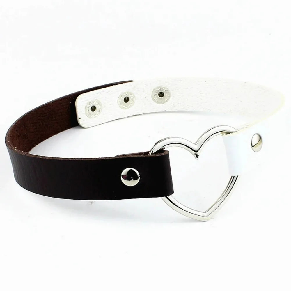 Heart Lock Choker with Key – Faux Leather, 8 Colours – view 25
