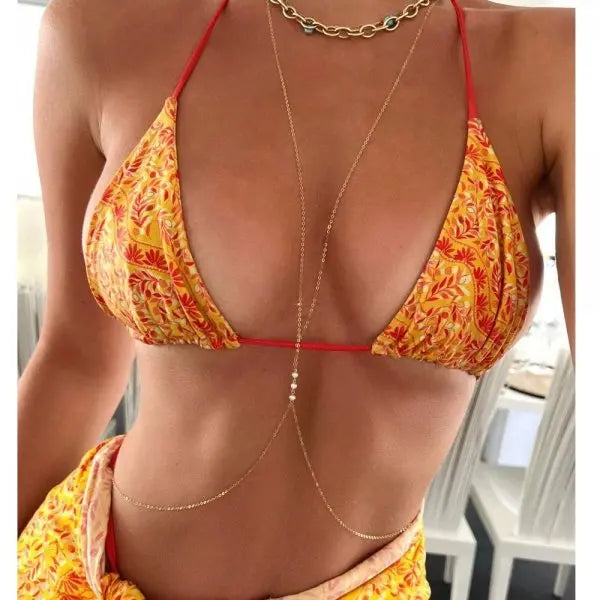 Rhinestone Back Chain Necklace – Backless Body Jewelry – view 38
