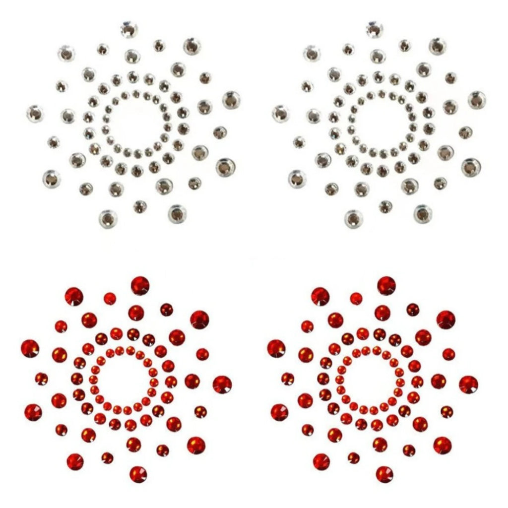 Rhinestone Pasties with Clear Adhesive – 1 or 2 Pairs – view 7