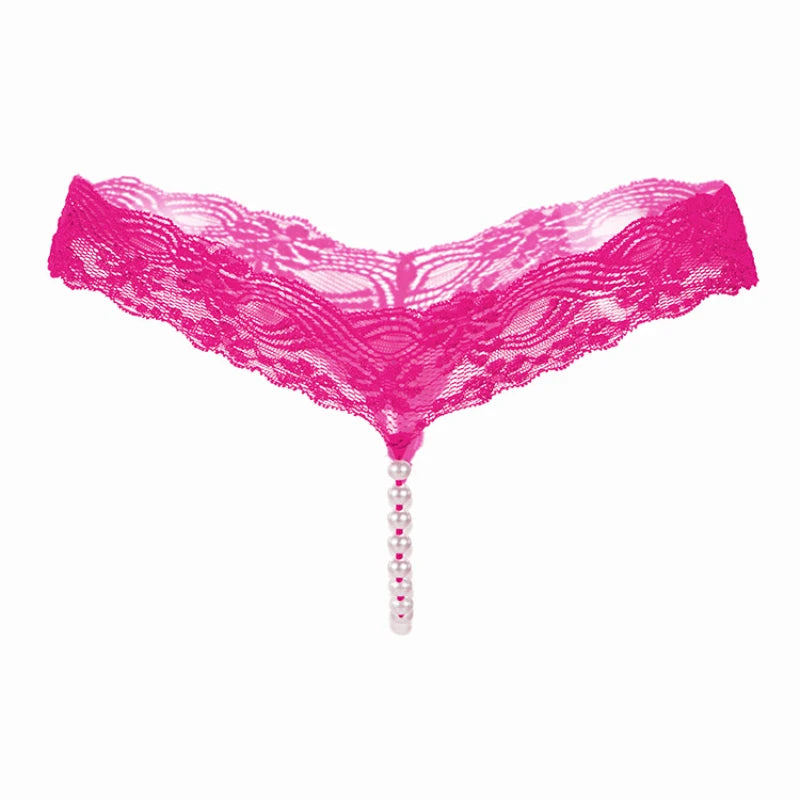 Lace Pearl Panties – Low-Rise with Pearl Strand – view 16