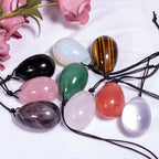 Rose Quartz Yoni Egg Set with Jade and Obsidian – view 1