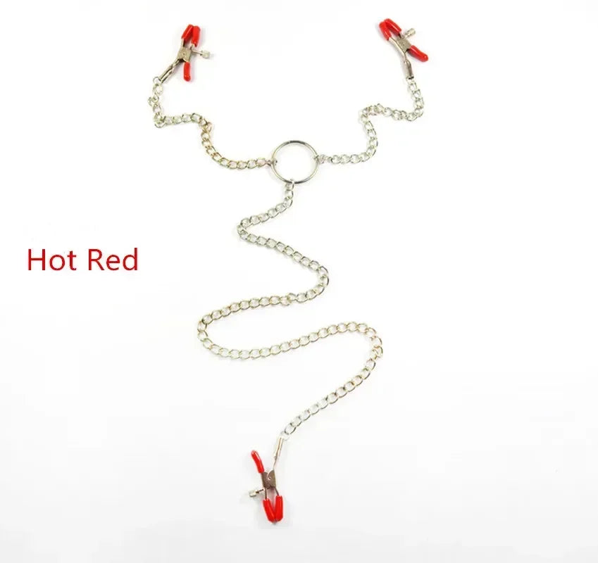 Adjustable Nipple Clamps with Chain – 4 Styles – view 7