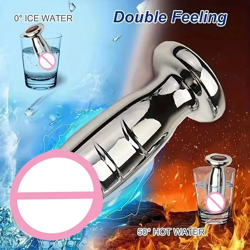 Jeweled Butt Plug in Polished Metal – S, M or L – view 4