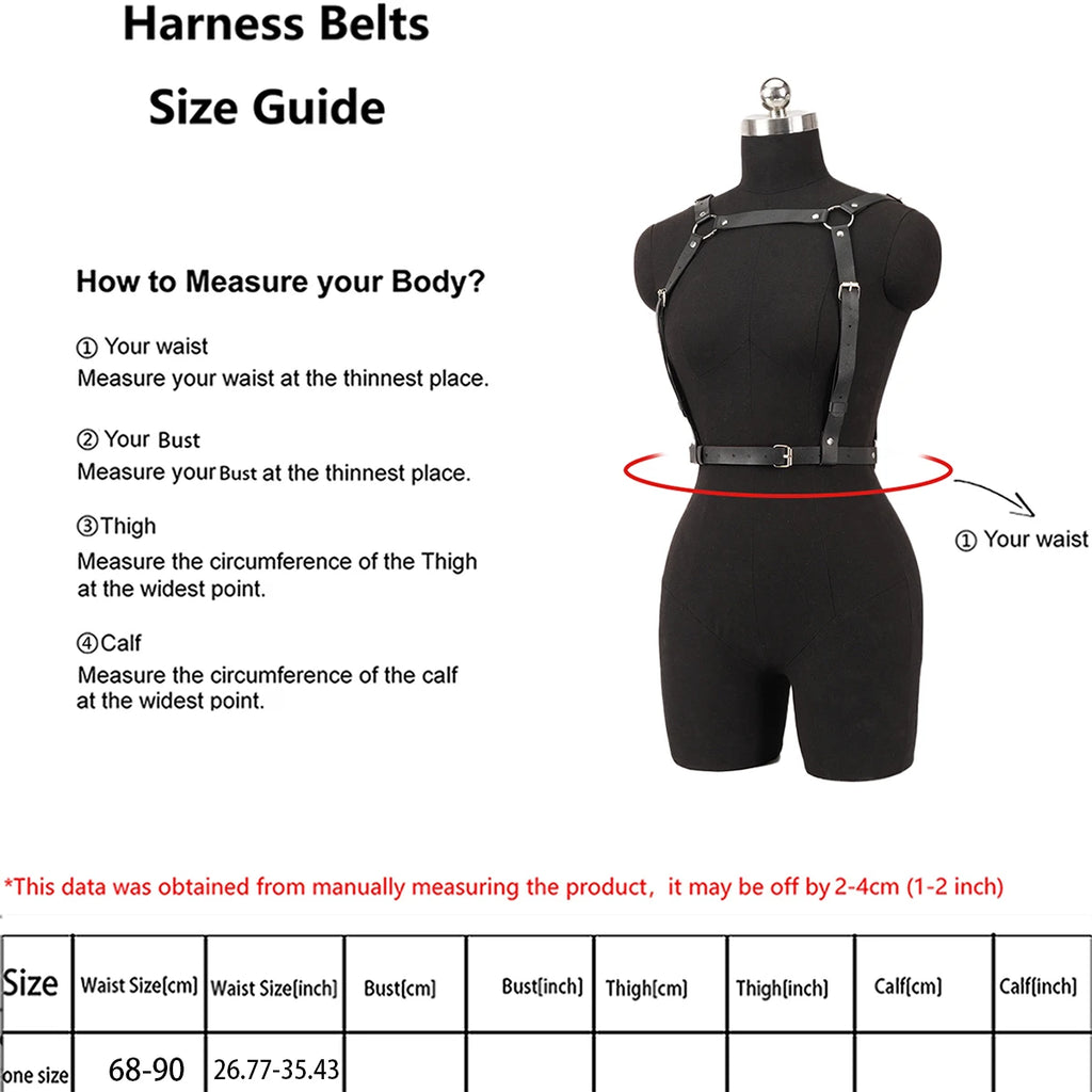 Leather Chest Harness Belt – Suspender Strap – view 5