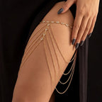 Rhinestone Thigh Chain with Crystal Tassels – view 9