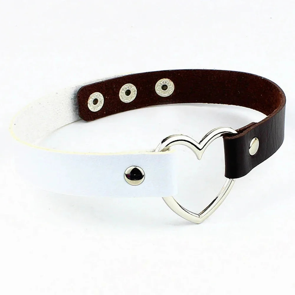 Heart Lock Choker with Key – Faux Leather, 8 Colours – view 16