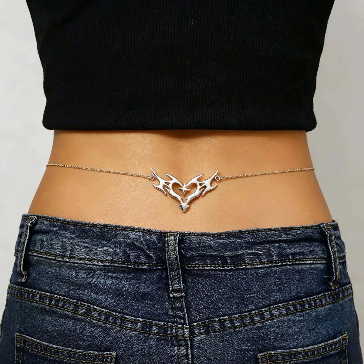 Heart and Wings Waist Chain with Zircon – view 10