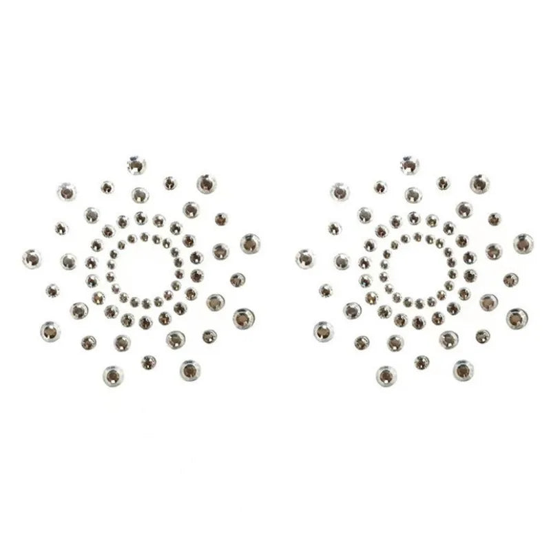 Rhinestone Pasties with Clear Adhesive – 1 or 2 Pairs – view 3
