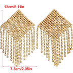 Fringed Rhinestone Pasties – Gold or Silver Tassels – view 6