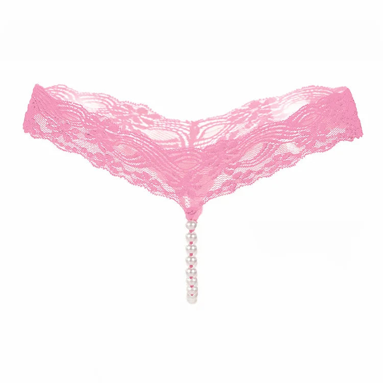 Lace Pearl Panties – Low-Rise with Pearl Strand – view 14